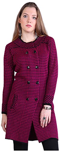 Montrex Women's Plain Coats (Montrex-8818Pink, Pink, M)