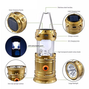 LED Solar Emergency Light Lantern, USB Mobile Charging, Torch Point, Travel Camping Lantern