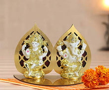 Load image into Gallery viewer, Golden Basket Combo Pack Gold Plated Lakshmi Ganesha Idol for Diwali (Diwali Gift for Friend, Family,Corporate Employees )