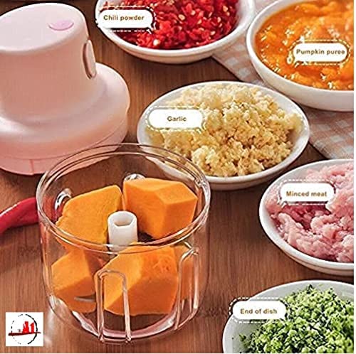 Electric Mini Garlic Chopper, Blender Mincer, Portable Cordless with USB Charging