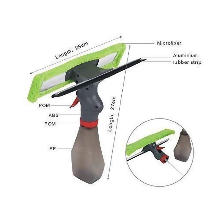 Spray Mop - 3 in 1 Microfiber Scrubber Spray Bottle for Cleaning ,Window, Car, Floor