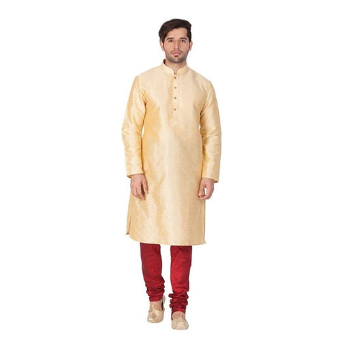 Banarasi Dupion Silk Solid Straight Kurta with Churidar