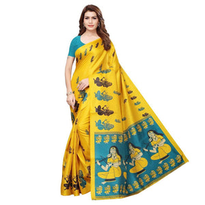 Stunning Art Silk Printed Saree