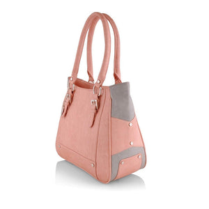 Butterflies Women's Peach Solid Handbag