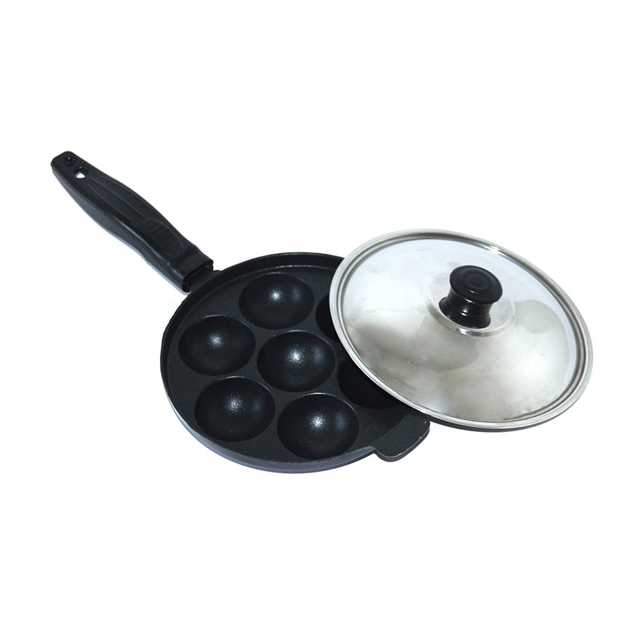 7 Cavity Non-Stick Appam Patra with Lid