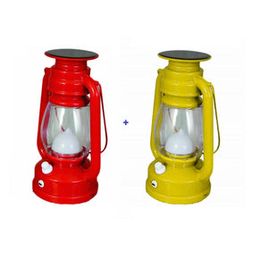 Pack Of 2 Solar LED Lantern - Solar With USB Rechargeable - Assorted Colors
