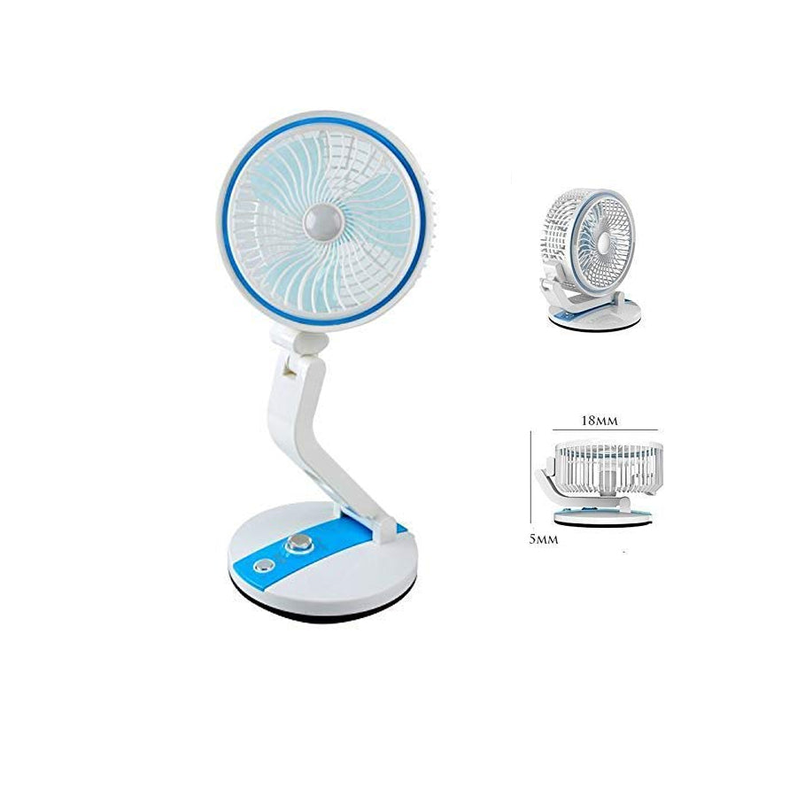 Rechargeable Table Cum Wall Foldable Fan with 21 SMD LED Light