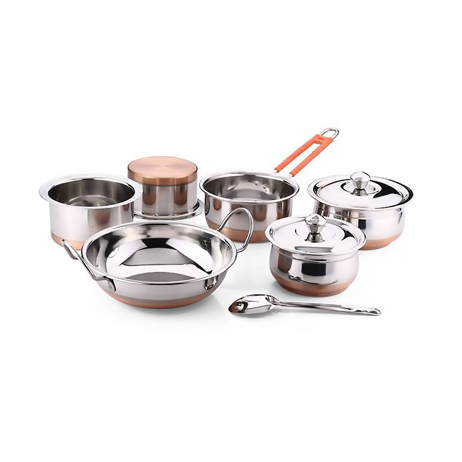 Copper Bottom Cookware Set- 9pcs