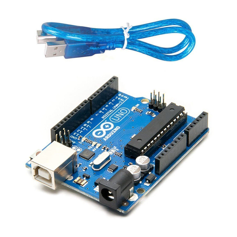 Uno R3 ATmega328P with USB Cable length 1 feet, Compatible with ATMEGA16U2 Arduino (Color may vary)
