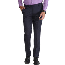 Load image into Gallery viewer, Men&#39;s Blue Slim Fit Formal Trouser